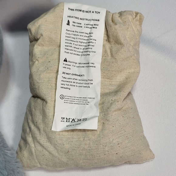 Cozy Friends 15" Grey Elephant Stuffed Plush Reusable Hot/Cold Therapy - Picture 8 of 9